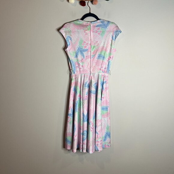 Vintage 1970's colorful patterned flare dress - Picture 4 of 4